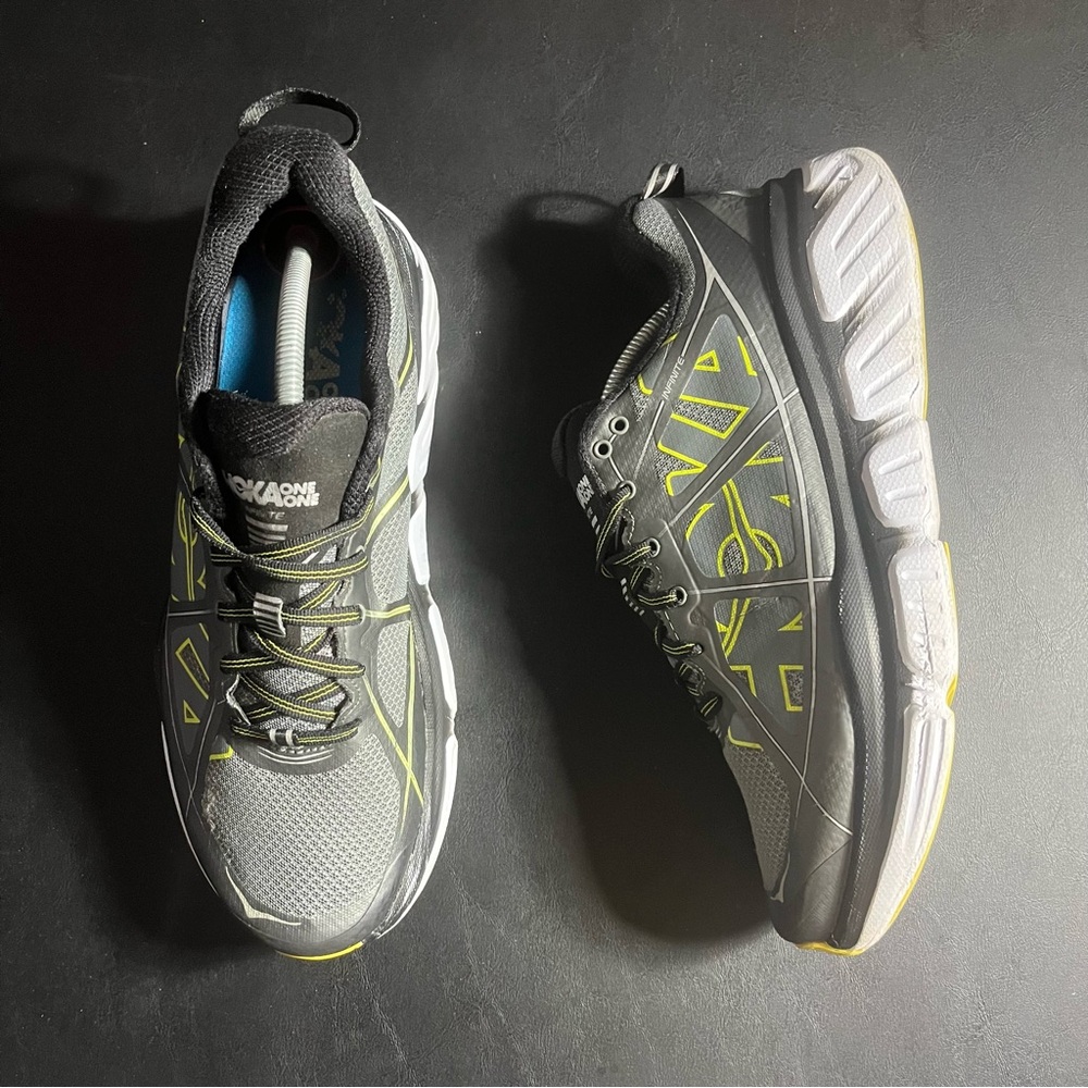 Hoka One One Infinite Men’s Size 10.5 Running Shoes 1009648 GCTR Grey